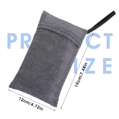 3 PCS Soap Exfoliating Bag Set: Mesh Woven Body Foam Scrubber Pouch for Bathroom Shower - Soap Saver Pocket Sponge Exfoliator
