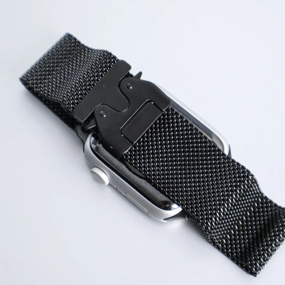 Titanium Band for Apple Watch Ultra 2 (49mm) – Milanese Loop with Secure Parachute Buckle, Compatible with Series 5-10