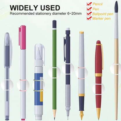 1-5PCS Magnetic Pen & Pencil Holder — Adjustable Silicone Desk, Whiteboard & Refrigerator Organizer