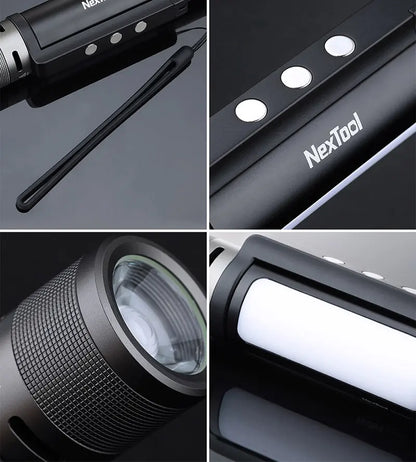 Nextool Outdoor 6 in 1 Zoom Flashlight - Multifunction Portable LED Light, Sound, Alarm, 1000lm, Waterproof, 2600mAh