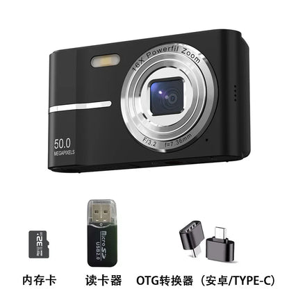 Xiaomi 4K Digital Camera – 50MP, 16X Zoom, Anti-Shake, Flash, Outdoor Student Video Recorder