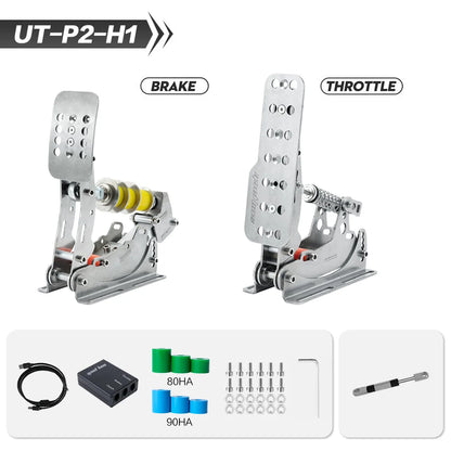 SIMJACK UT Sim Racing Pedals – PC Racing Simulator, Pressure Sensor Load Cell & HE Hydraulic Pedal