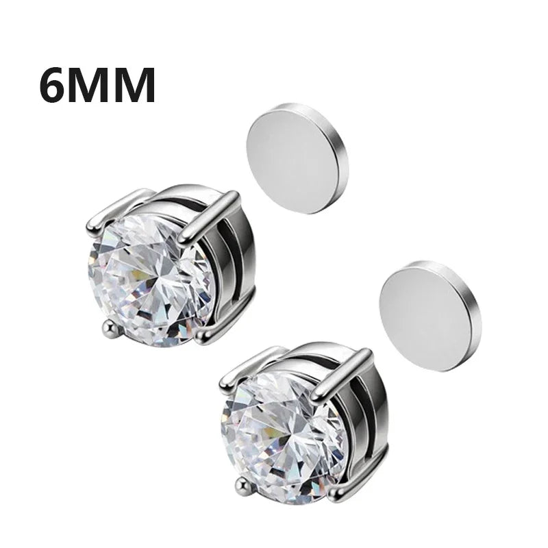 Fashion Magnetic Clip Ear Studs - Non-Piercing Fake Earrings for Men & Women, Jewelry Gift