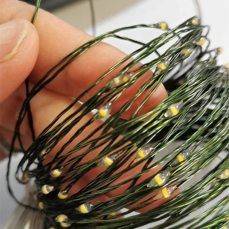 1000 LED Green Wire Fairy String Lights | Waterproof Christmas Tree & Holiday Decor, US/EU Plug 110V/220V