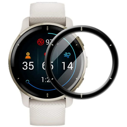 3D Curved Screen Protector Film – Clear TPU Full Cover for Garmin Venu 2 Plus, Venu 2S, Vivoactive 4/4S