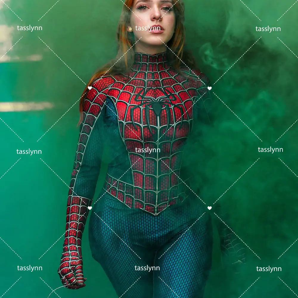 Spider-Raimi Cosplay Costume – Spider Girl Zentai Spandex Bodysuit for ...