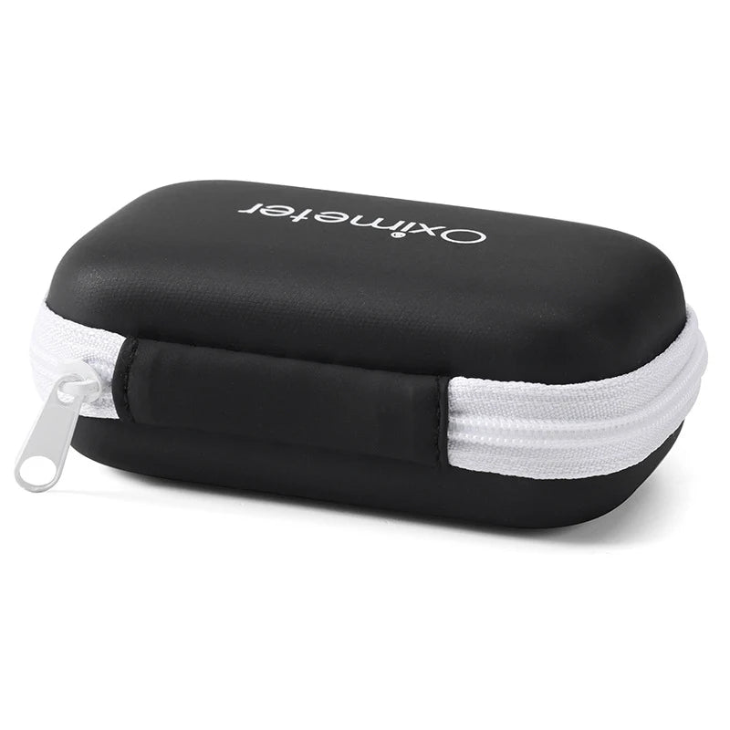 Hard EVA Portable SpO2 Finger Pulse Oximeter Carrying Case – Zipper Storage Bag for Earphones, Data Cable, and Travel