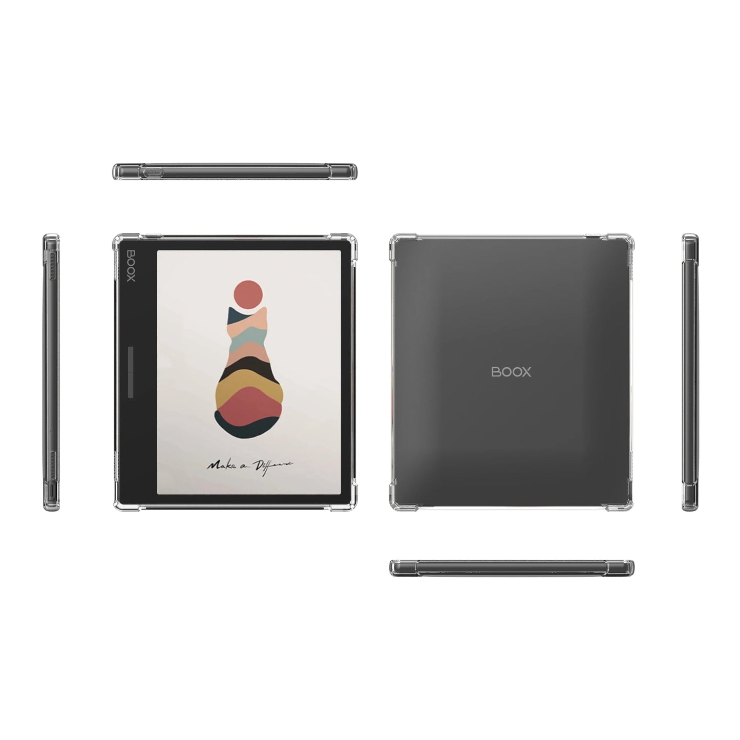 Clear Case for Onyx Boox Leaf2/Leaf3/Leaf3C/Boox Page/Galileo – Lightweight Transparent Flexible Soft Back Cover