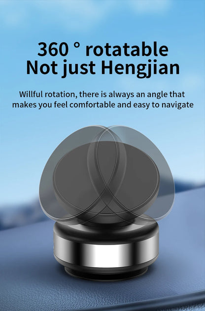 360° Magnetic Car Phone Holder – Aluminum Alloy Vacuum Adsorption Mount for iPhone & Smartphones