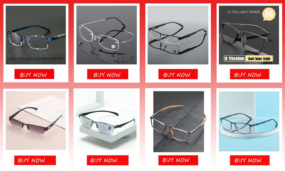 Sports Reading Glasses - Anti-Blue Light TR90 Frame Eyewear for Men & Women (+100 to +400)