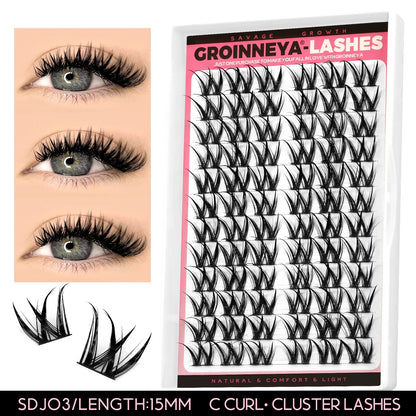 Lash Clusters Extension Kit – Fake Eyelashes Set with Lash Bond, Seal, and Applicator Tool for Makeup