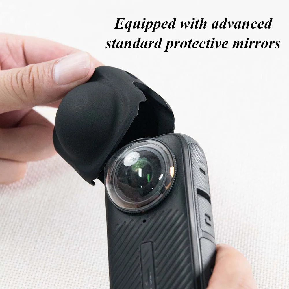 Silicone Base Stand for Insta360 X4 – Desktop Lens Cover & Protective Camera Lens Cap for Sports Camera Accessories