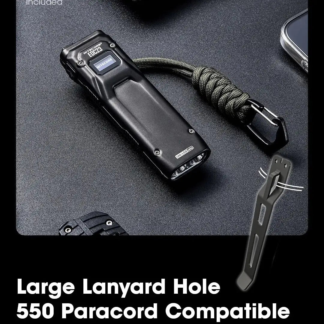 NITECORE EDC23 Tactical Flashlight – 2500LM Portable Emergency Work Light for Camping, Climbing & Outdoor Search