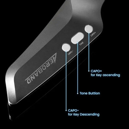 AeroBand Painless Smart Guitar - Silicone Strings, Bluetooth, 8 Sounds, USB MIDI Function, Ideal Gift for Adults