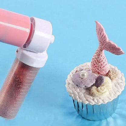 1 Set (5pcs) Manual Spray Guns: Cake Coloring Duster Baking Tool - Enhance Your Baking with Cake Spray Tube