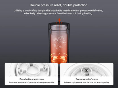 XIAOMI Mijia Portable Electric Kettle 2 — 350ml Smart Temperature Insulated Thermos Cup Fast Water Boiler for Travel