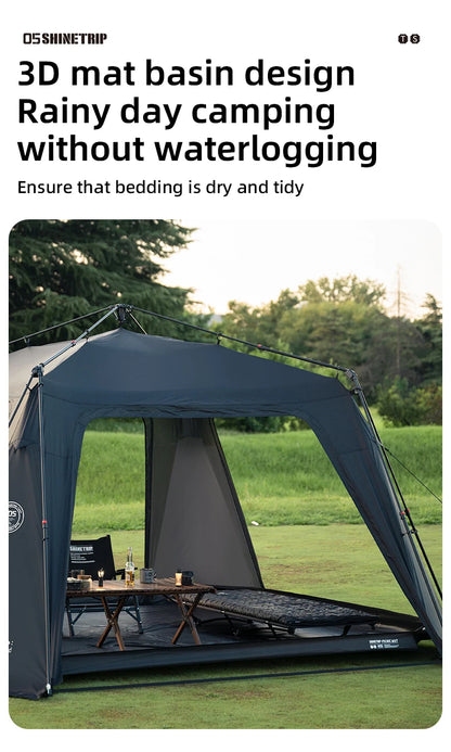 ShineTrip Oversized Dome Tent – Quick Setup, Waterproof & Sunproof Silver-Coated Canopy for Camping (05 Series)