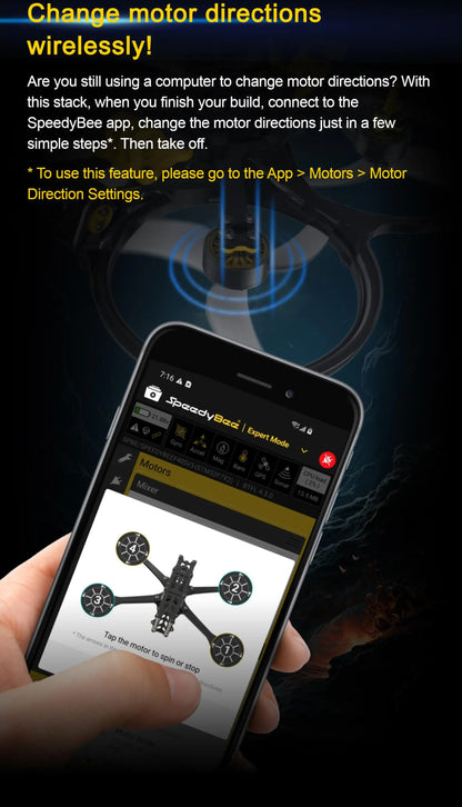 SpeedyBee F405 V4 BLS 60A 30x30 FC & ESC Stack for FPV Racing Drones