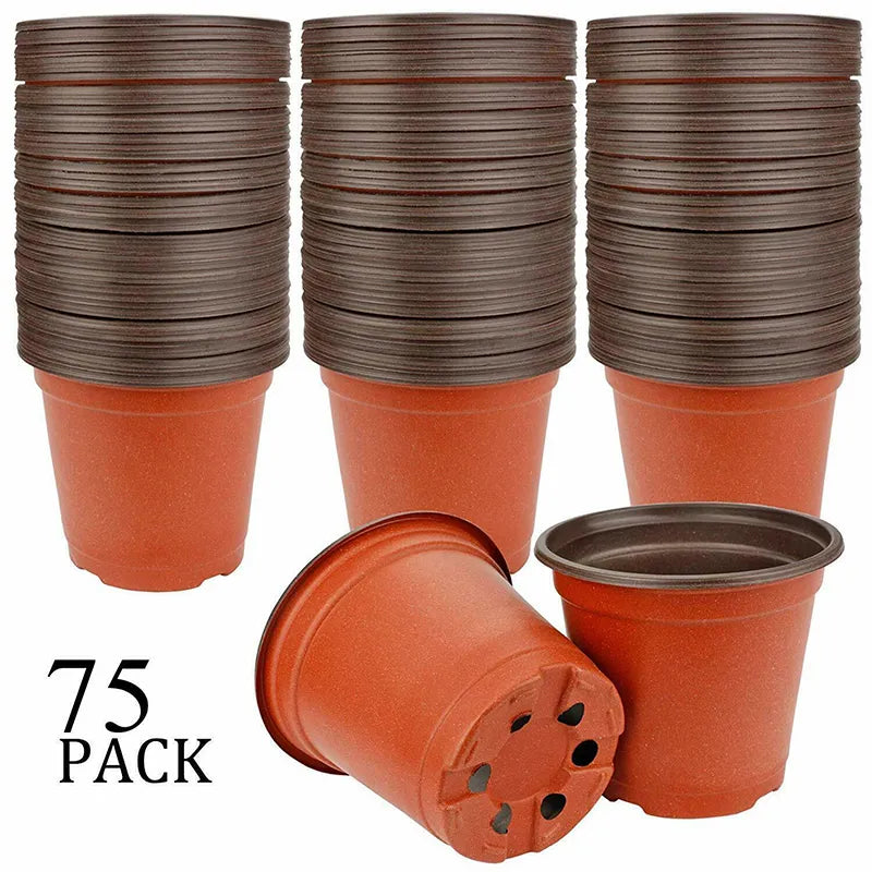 75Pcs Flexible Plant Nursery Pots | Plastic Flower Containers for Succulents, Seedlings, and Cuttings
