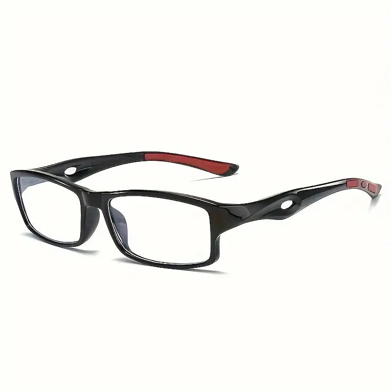 5PCS Sport Style Non-Prescription Reading Glasses – Anti-Blue Light Rectangular Full Rim Eyewear with PC Frame
