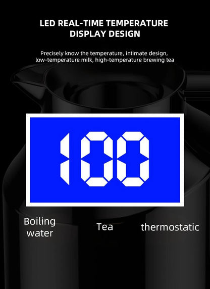 Yangood Portable Car Kettle 1500ML — Large Capacity 304 Stainless Steel Water Heater, 12V/24V for Travel, Tea, and Coffee