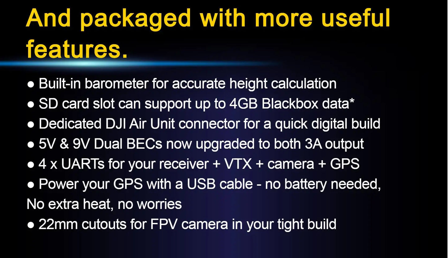 SpeedyBee F405 V4 BLS 60A 30x30 FC & ESC Stack for FPV Racing Drones