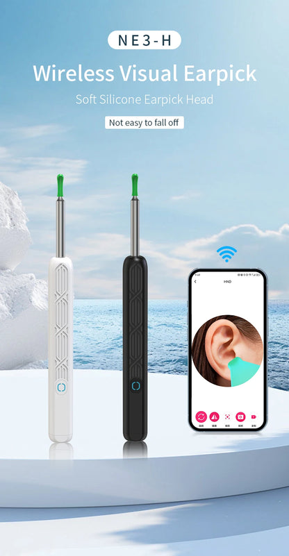 2025 Wireless Smart Earpick – HD Camera Ear Wax Cleaner with 6 LED Lights for iOS & Android
