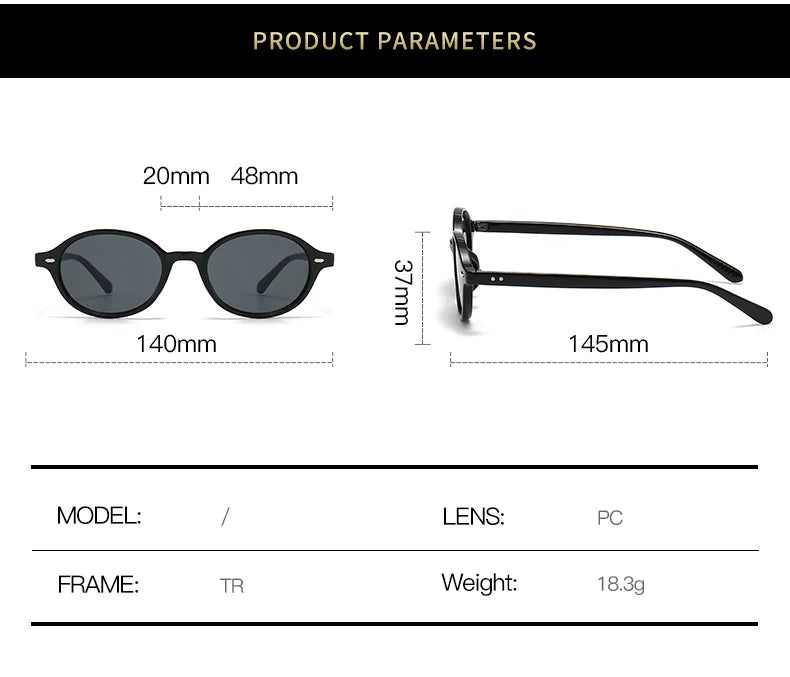 Retro Small Oval Sunglasses for Women & Men – Rivet Detail Luxury UV400 Fashion Eyewear Brand Oculus Gafas