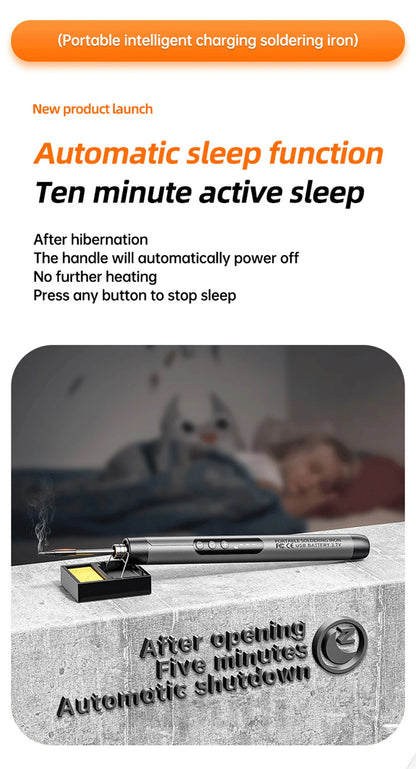 Multifunctional USB Electric Soldering Iron Kit – Adjustable 300–450℃ Digital Welding Tool Set