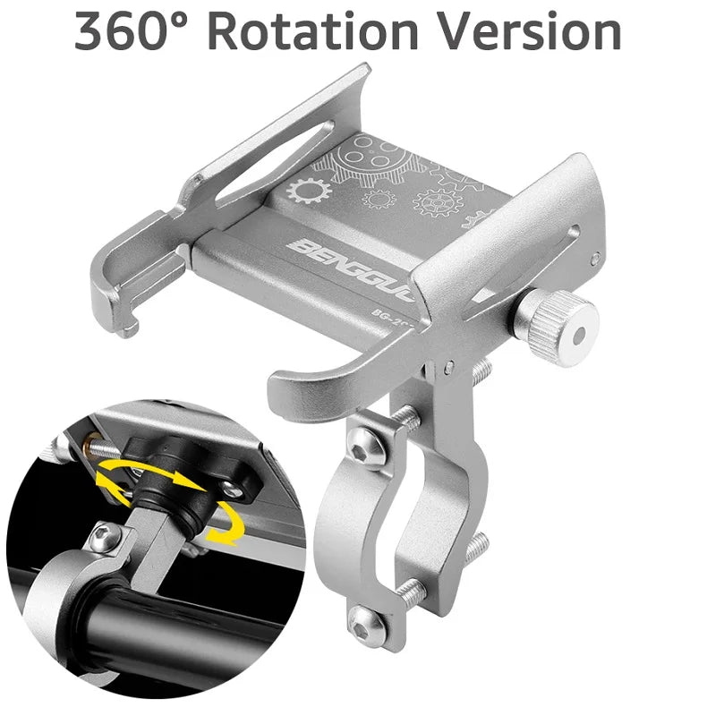 iBudim 360° Bike Phone Holder — Adjustable Handlebar Stand for 4.7–7.0" Smartphones & Motorcycles