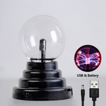 Magic Crystal Plasma Ball Lamp – LED Night Light for Kids, Bedroom & Gifts (3–8 Inch)