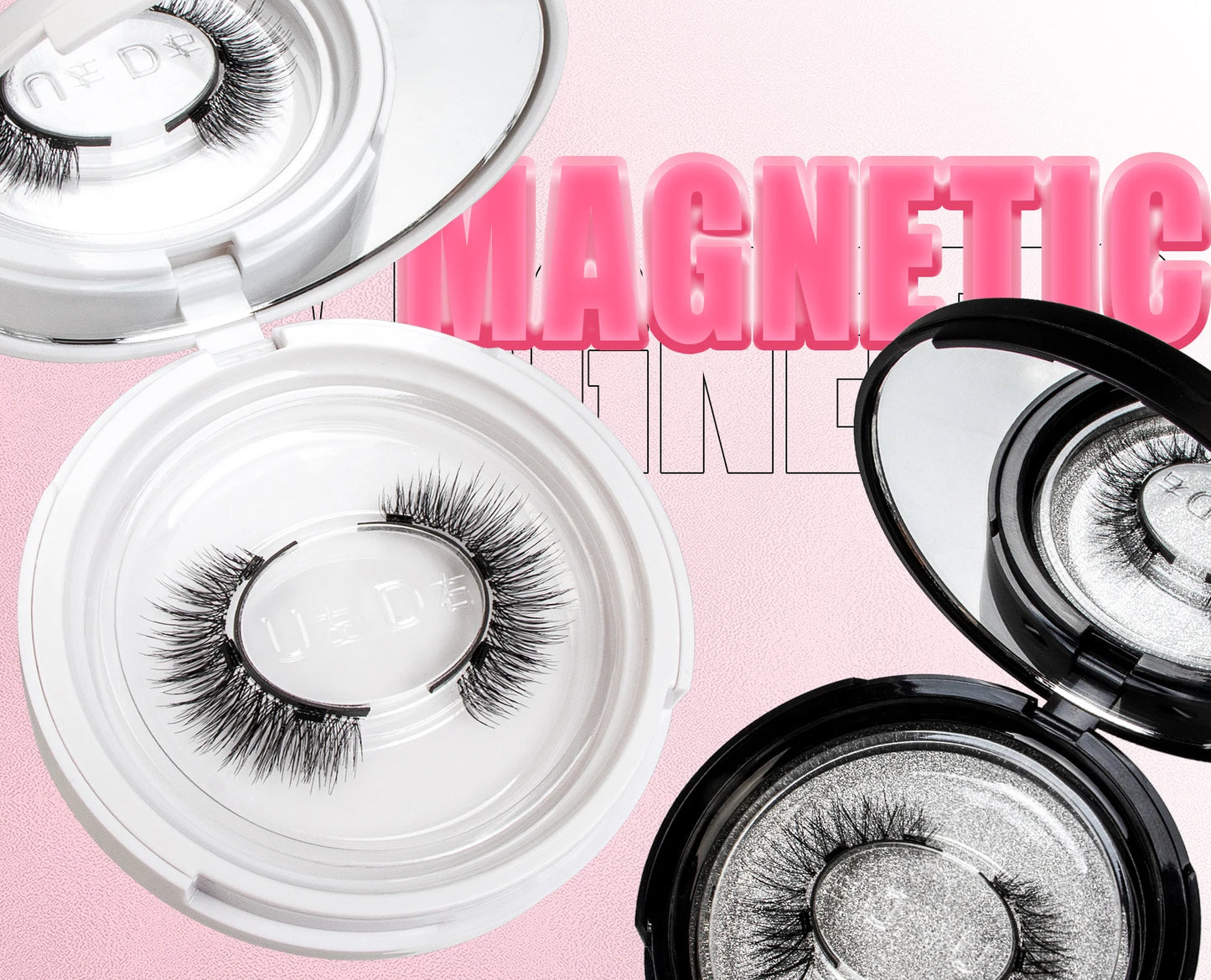 Vipuda Magnetic Eyelashes – Reusable Thick False Lashes with Magnets & Tweezer, Soft Eyelash Extensions