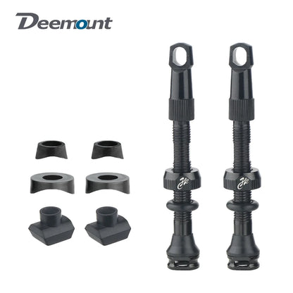 Bicycle Tubeless Presta Valve – Carbon Rim F/V Nipple with Detachable Brass Core & Cap for MTB Tires (40–80mm)