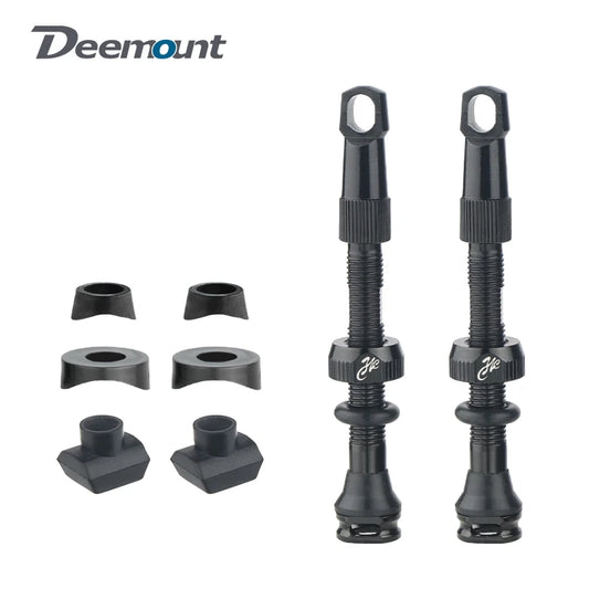 Bicycle Tubeless Presta Valve – Carbon Rim F/V Nipple with Detachable Brass Core & Cap for MTB Tires (40–80mm)