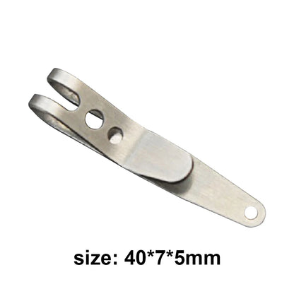 1-5PC Multitools Pocket Clips - Stainless Steel Mini Key Buckles, Waist Belt Hanging Clip & Carabiner for Outdoor Gadgets