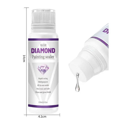 120ML Diamond Painting Sealer – Adhesive & Puzzle Art Glue for Permanent Hold & Shine Effect