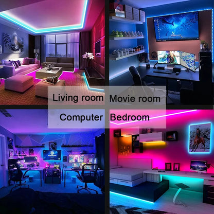 Bluetooth LED Strip Lights – Smart SMD 5050 with APP & Remote Control, Flexible Tape for TV Backlight & Home Decor