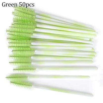 50PCS Reusable Eyelash Brushes – Mascara Wands Spoolers for False Lashes & Eyelash Extensions