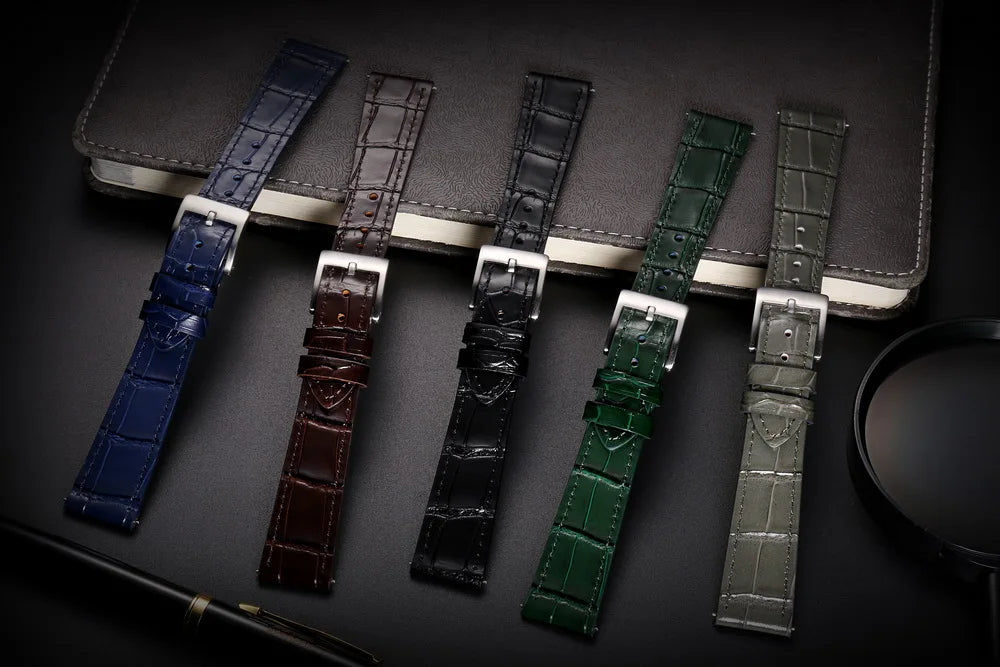 HEMSUT Genuine Leather Watch Band – Handmade Cowhide Quick Release Straps for Men 18MM-22MM