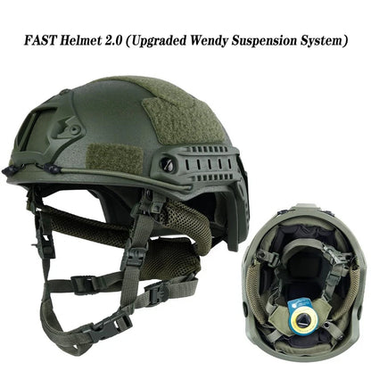 FAST Tactical Kevlar Helmet – High-Quality Suspended Pad Helmet for Outdoor, Hunting & Military Use