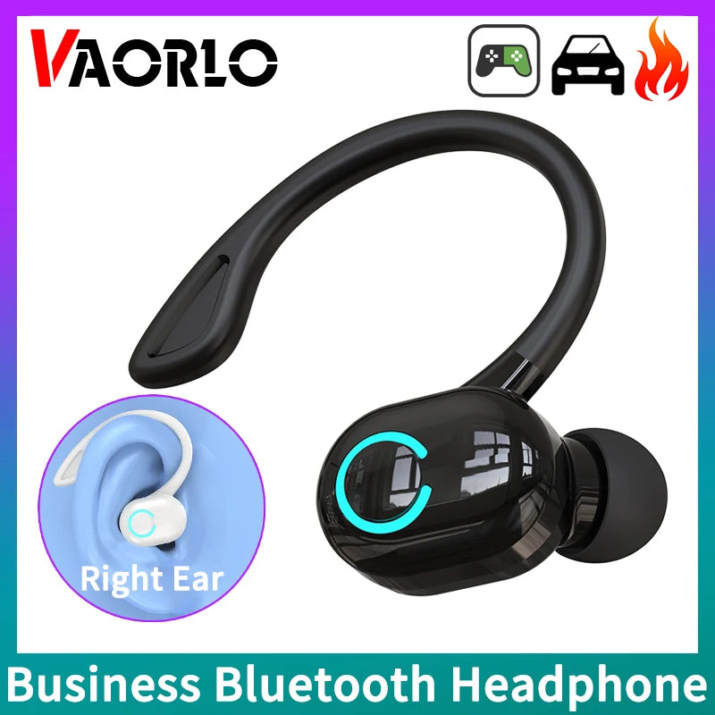 Wireless Bluetooth Earphones – HiFi Bass Ear-Hook Earbuds with HD Mic, Noise Cancelling, Waterproof Sports Gaming Headset
