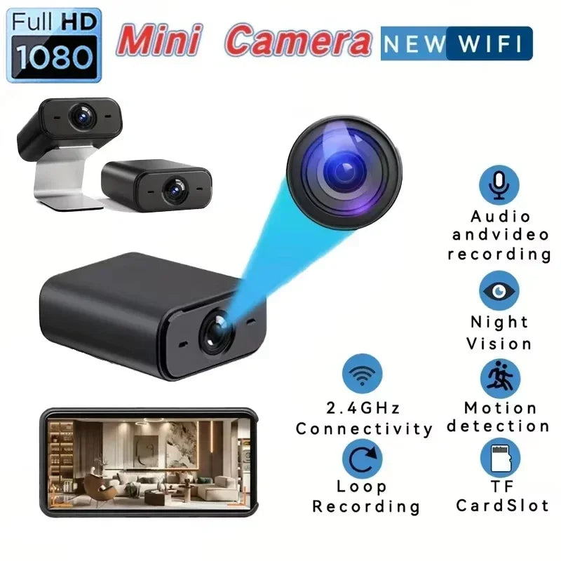 Mini WiFi Wireless Home Security Camera – Mobile Remote, Indoor Plug-In, HD, Multi-Scenario Use