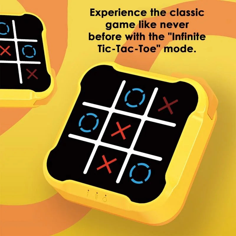Multifunctional Electronic Tic-Tac-Toe Board – Portable Montessori Puzzle & Chess Game for Kids & Adults