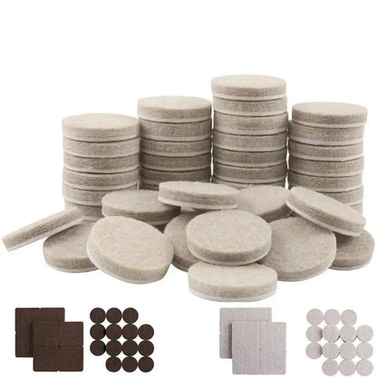 20mm Felt Chair Leg Pads – 5mm Thick Floor Scratch Protector Mat, Mute Non-Slip Self-Adhesive Furniture Accessories