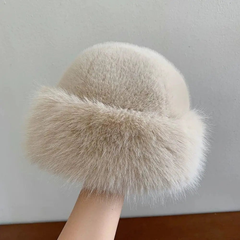 Women’s Faux Fur Winter Hat – Thick Warm Snow Ski Cap, Windproof Russian Style Ear Warmer Bonnet