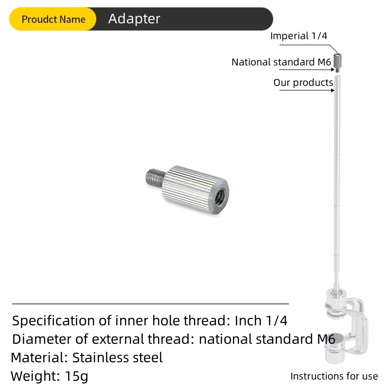 Portable Stainless Steel Light Pole Bracket — Outdoor IGT Table Supply and Desktop Mount Camping Table Accessory