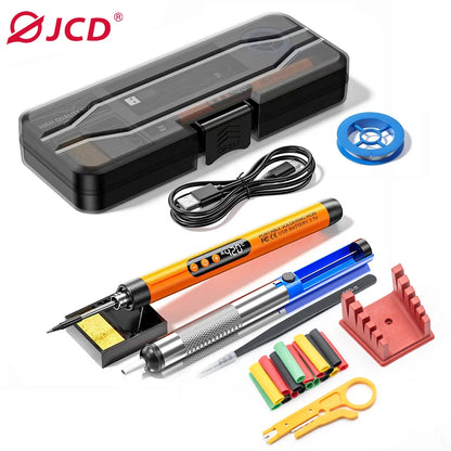 Multifunctional USB Electric Soldering Iron Kit – Adjustable 300–450℃ Digital Welding Tool Set