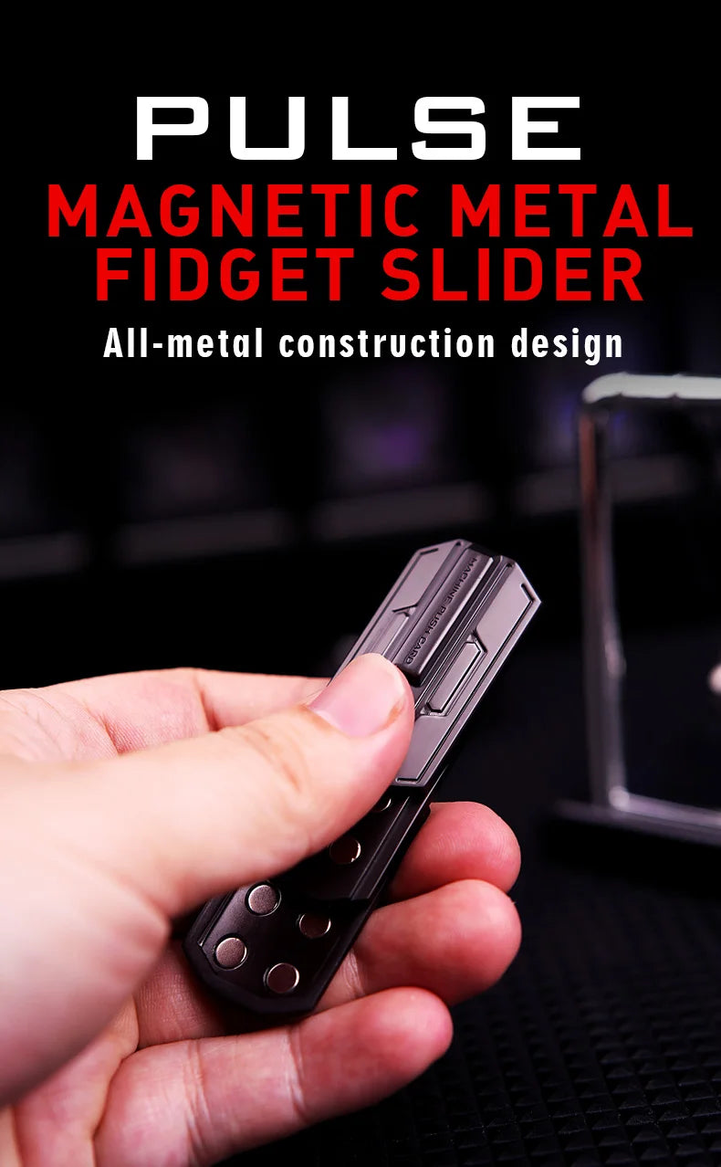 Luminous Fingertip Fidget Toy – Magnetic Slider EDC Clicker Metal Hand ...