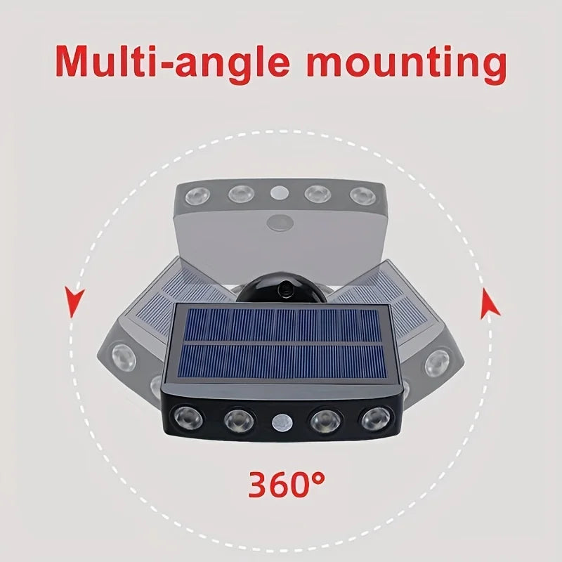 Powerful 4 LED Solar Security Lights – Waterproof Outdoor Wall Lamp with Motion Sensor and 3 Modes for Garden and Street