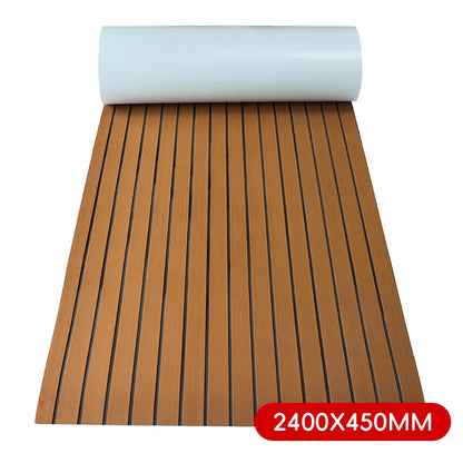 2.4m Self-Adhesive EVA Foam Boat Flooring | Faux Teak Marine Decking Sheet for Yacht, 8 Styles